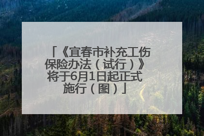 《宜春市补充工伤保险办法（试行）》将于6月1日起正式施行（图）