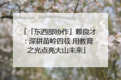 「东西部协作」赖良才：深耕苗岭四载 用教育之光点亮大山未来
