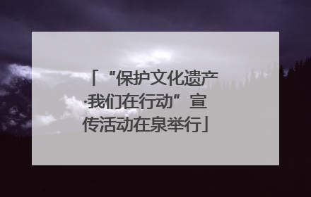 “保护文化遗产·我们在行动”宣传活动在泉举行