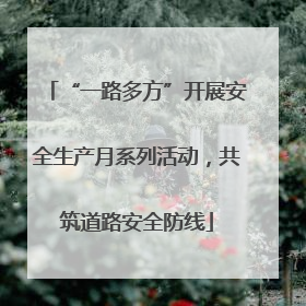“一路多方”开展安全生产月系列活动，共筑道路安全防线