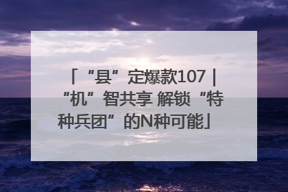 “县”定爆款107｜“机”智共享 解锁“特种兵团”的N种可能