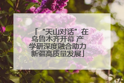 “天山对话”在乌鲁木齐开幕 产学研深度融合助力新疆高质量发展