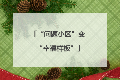 “问题小区”变“幸福样板”