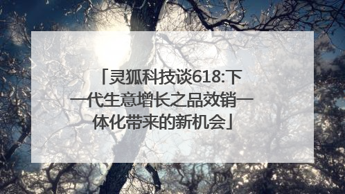 灵狐科技谈618:下一代生意增长之品效销一体化带来的新机会