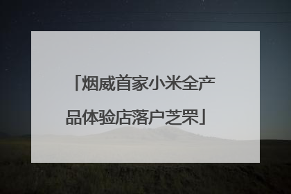 烟威首家小米全产品体验店落户芝罘