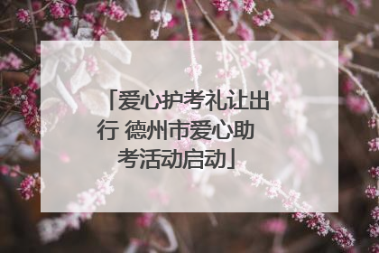 爱心护考礼让出行 德州市爱心助考活动启动