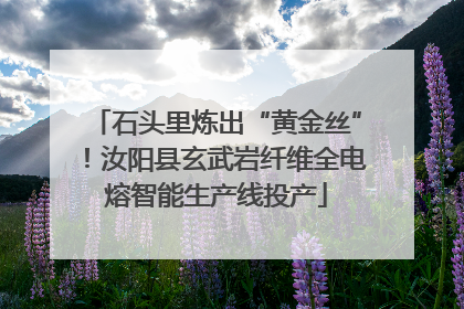 石头里炼出“黄金丝”！汝阳县玄武岩纤维全电熔智能生产线投产