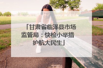 甘肃省临泽县市场监管局：快检小举措 护航大民生