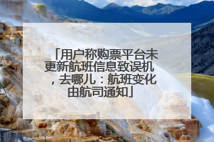 用户称购票平台未更新航班信息致误机，去哪儿：航班变化由航司通知