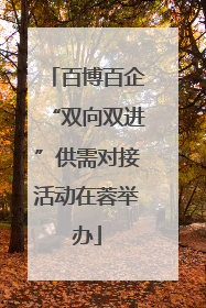 百博百企“双向双进”供需对接活动在蓉举办