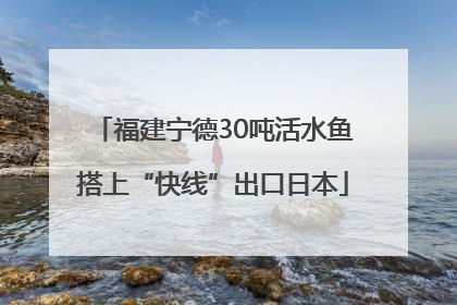 福建宁德30吨活水鱼搭上“快线”出口日本