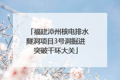 福建漳州核电排水隧洞项目3号洞掘进突破千环大关