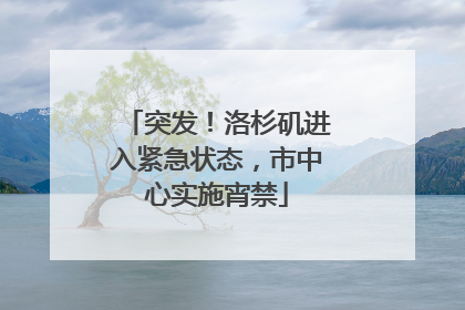 突发！洛杉矶进入紧急状态，市中心实施宵禁