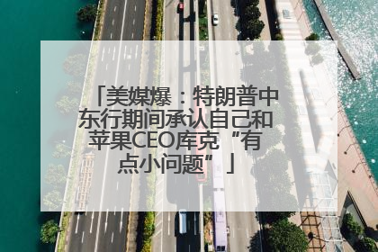美媒爆：特朗普中东行期间承认自己和苹果CEO库克“有点小问题”
