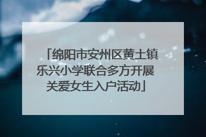 绵阳市安州区黄土镇乐兴小学联合多方开展关爱女生入户活动