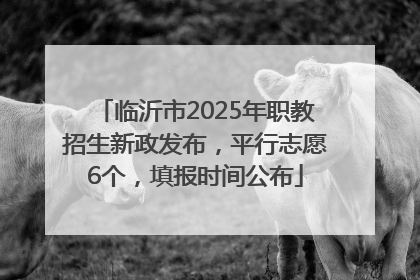 临沂市2025年职教招生新政发布，平行志愿6个，填报时间公布