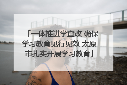 一体推进学查改 确保学习教育见行见效 太原市扎实开展学习教育