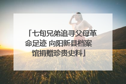 七旬兄弟追寻父母革命足迹 向阳新县档案馆捐赠珍贵史料