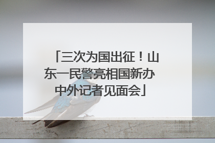 三次为国出征！山东一民警亮相国新办中外记者见面会