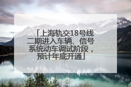 上海轨交18号线二期进入车辆、信号系统动车调试阶段，预计年底开通