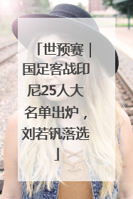 世预赛｜国足客战印尼25人大名单出炉，刘若钒落选
