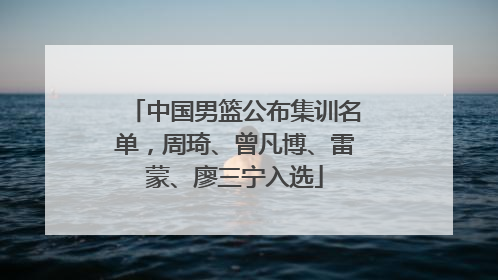 中国男篮公布集训名单，周琦、曾凡博、雷蒙、廖三宁入选