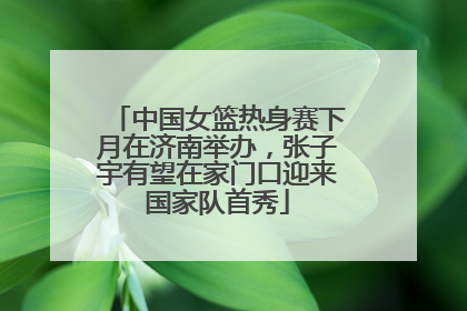 中国女篮热身赛下月在济南举办，张子宇有望在家门口迎来国家队首秀