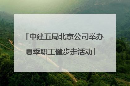 中建五局北京公司举办夏季职工健步走活动