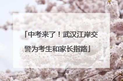 中考来了！武汉江岸交警为考生和家长指路
