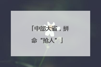 中部大省，拼命“抢人”