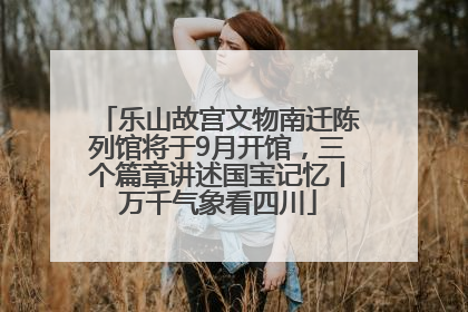乐山故宫文物南迁陈列馆将于9月开馆，三个篇章讲述国宝记忆丨万千气象看四川