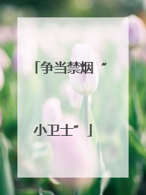 争当禁烟“小卫士”