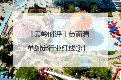 云岭时评丨负面清单划定行业红线③