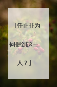 任正非为何提到这三人？