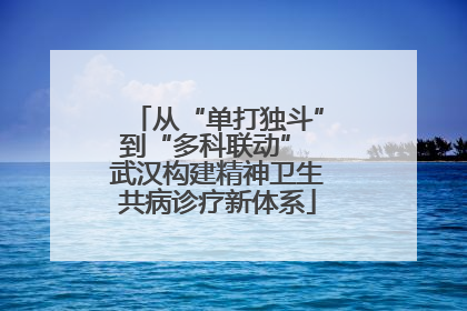 从“单打独斗”到“多科联动” 武汉构建精神卫生共病诊疗新体系