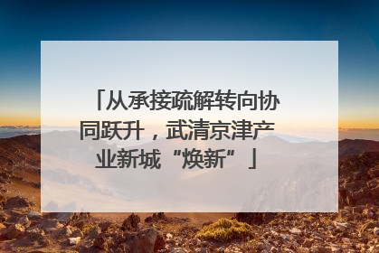 从承接疏解转向协同跃升，武清京津产业新城“焕新”