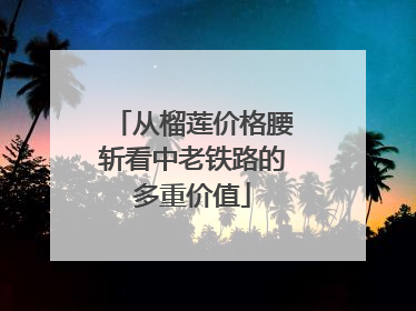 从榴莲价格腰斩看中老铁路的多重价值