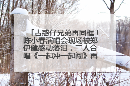 古惑仔兄弟再同框！陈小春演唱会现场被郑伊健感动落泪，二人合唱《一起冲一起闯》再现青春回忆