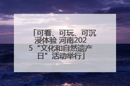 可看、可玩、可沉浸体验 河南2025“文化和自然遗产日”活动举行