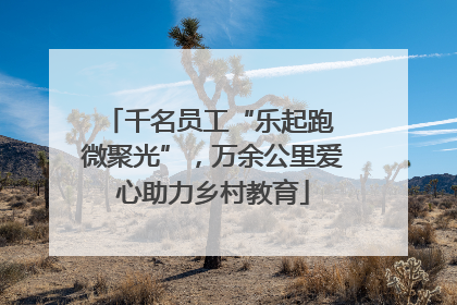 千名员工“乐起跑 微聚光”，万余公里爱心助力乡村教育
