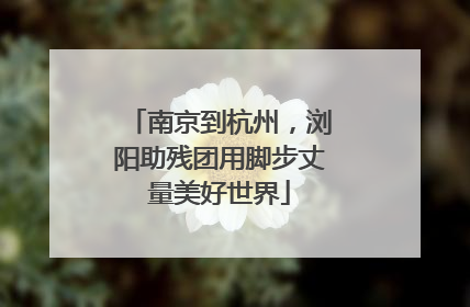 南京到杭州，浏阳助残团用脚步丈量美好世界