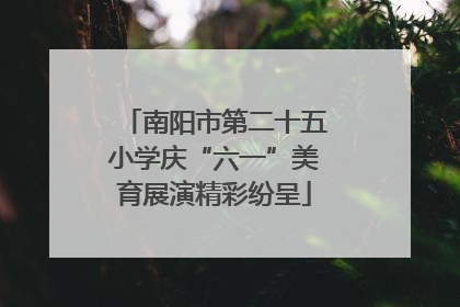 南阳市第二十五小学庆“六一”美育展演精彩纷呈