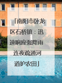 南阳市卧龙区石桥镇：迅速响应强降雨 连夜疏通河道护农田