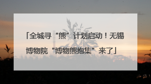 全城寻“熊”计划启动！无锡博物院“博物熊抱集”来了