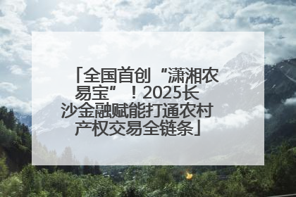 全国首创“潇湘农易宝”！2025长沙金融赋能打通农村产权交易全链条
