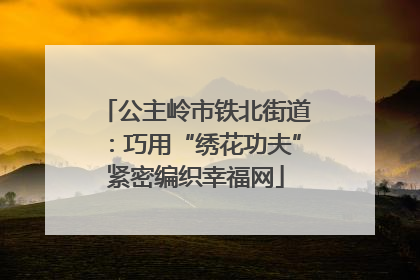 公主岭市铁北街道：巧用“绣花功夫”紧密编织幸福网