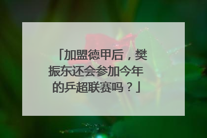 加盟德甲后，樊振东还会参加今年的乒超联赛吗？