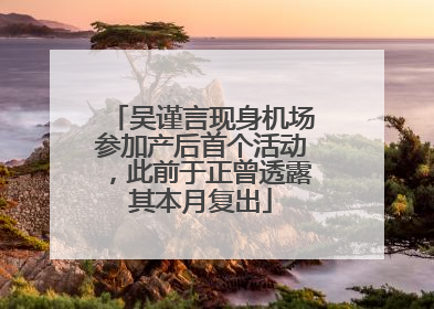 吴谨言现身机场参加产后首个活动，此前于正曾透露其本月复出
