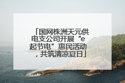 国网株洲天元供电支公司开展“e起节电”惠民活动，共筑清凉夏日