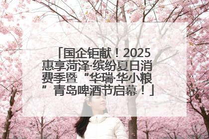 国企钜献！2025惠享菏泽·缤纷夏日消费季暨“华瑞·华小粮”青岛啤酒节启幕！
